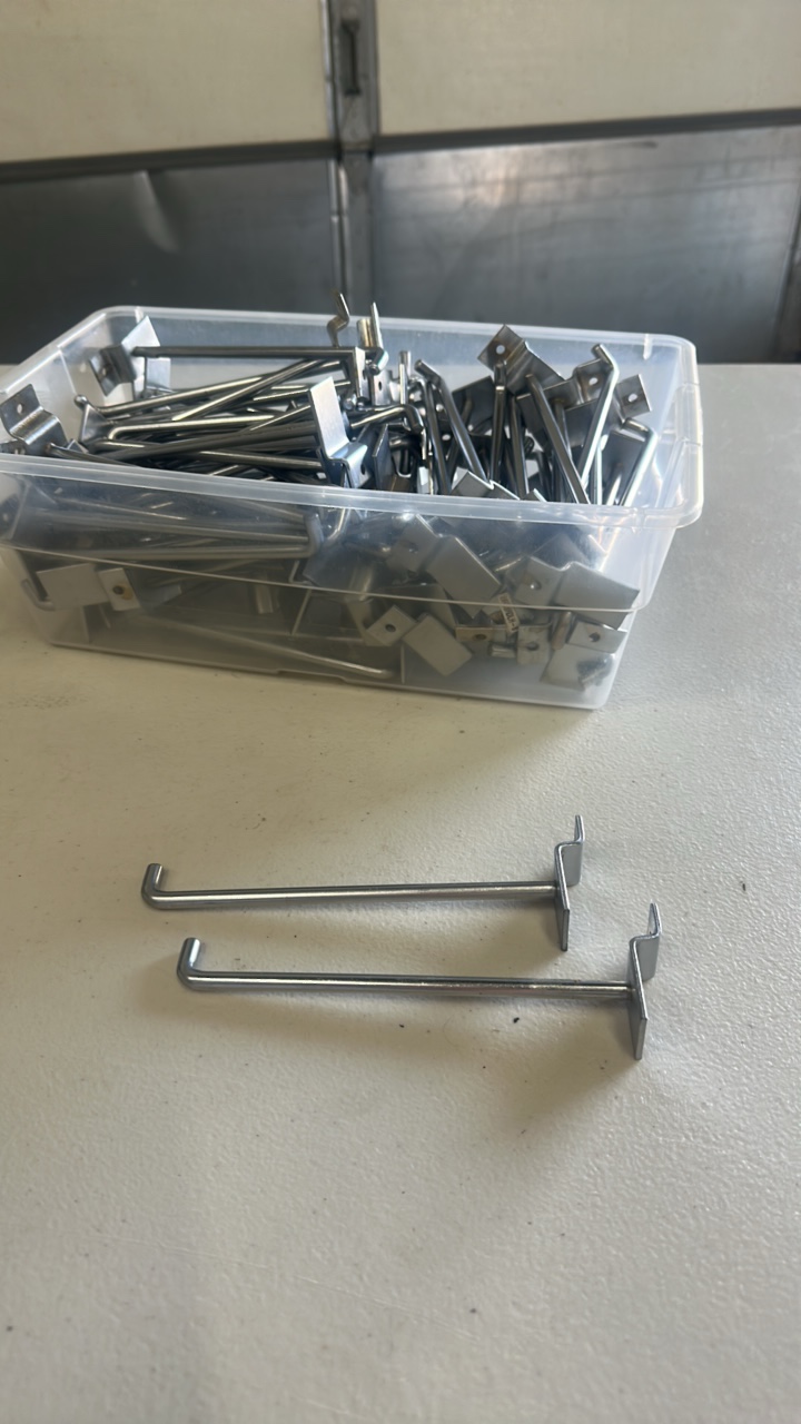 Slat wall hooks 6 chrome 83 each