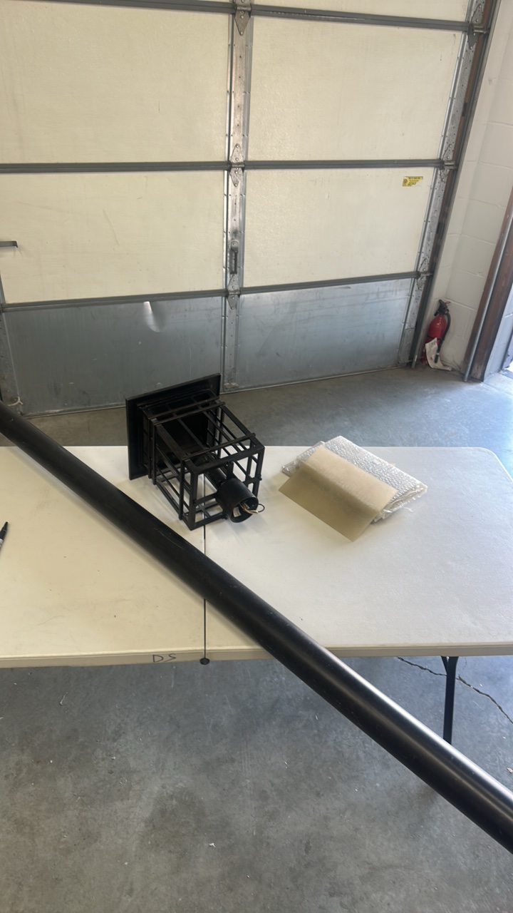 Tall Post lantern with opaque linen glass 17 light post 7 ft