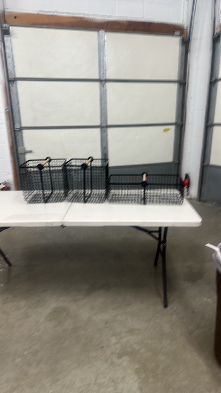 Black expanding basket Lot of 3