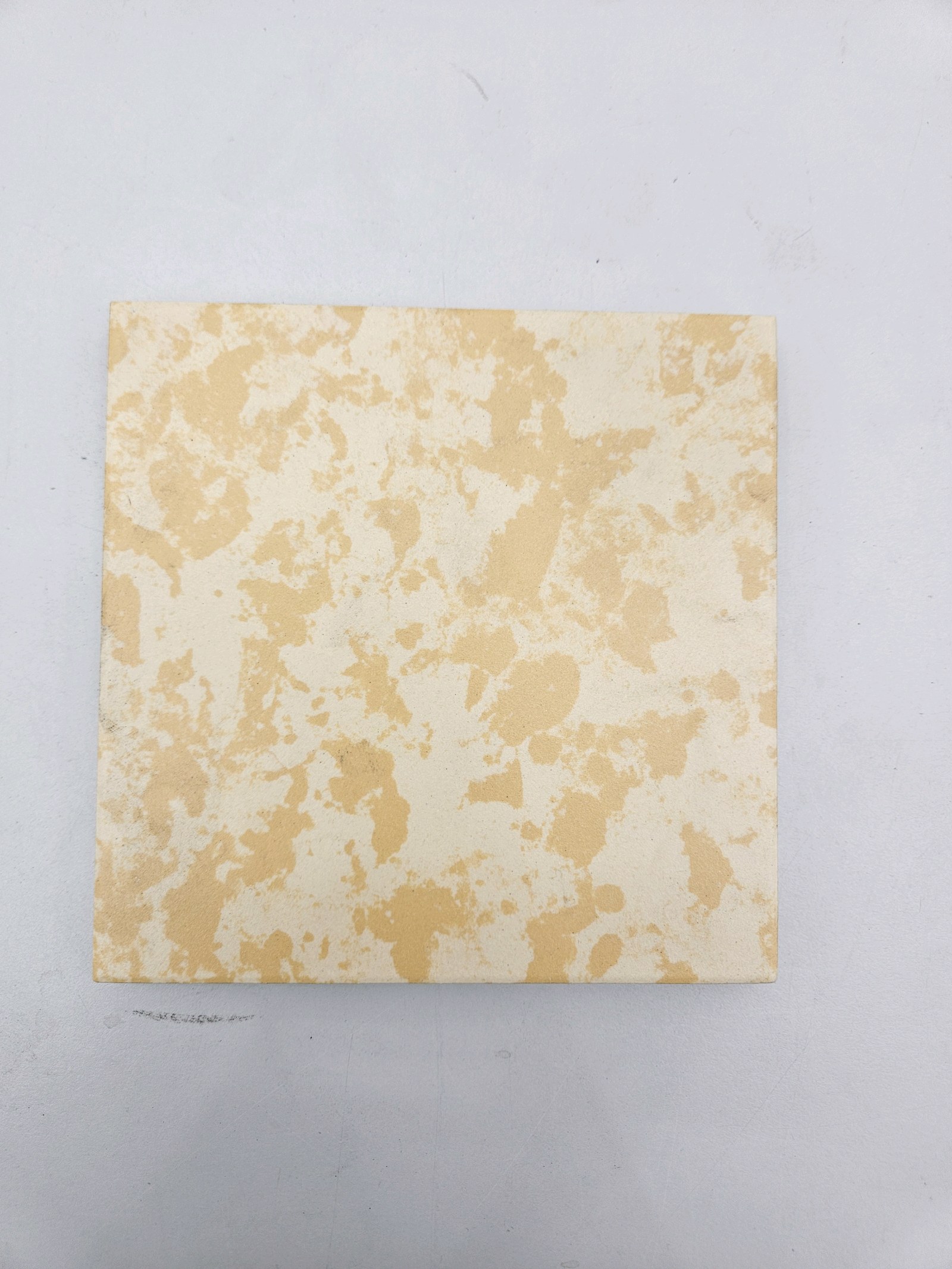 Pallet of Speckled Yellow Agrob Buchtal German Porcelain Stone Tiles 6x6" (98 Boxes)