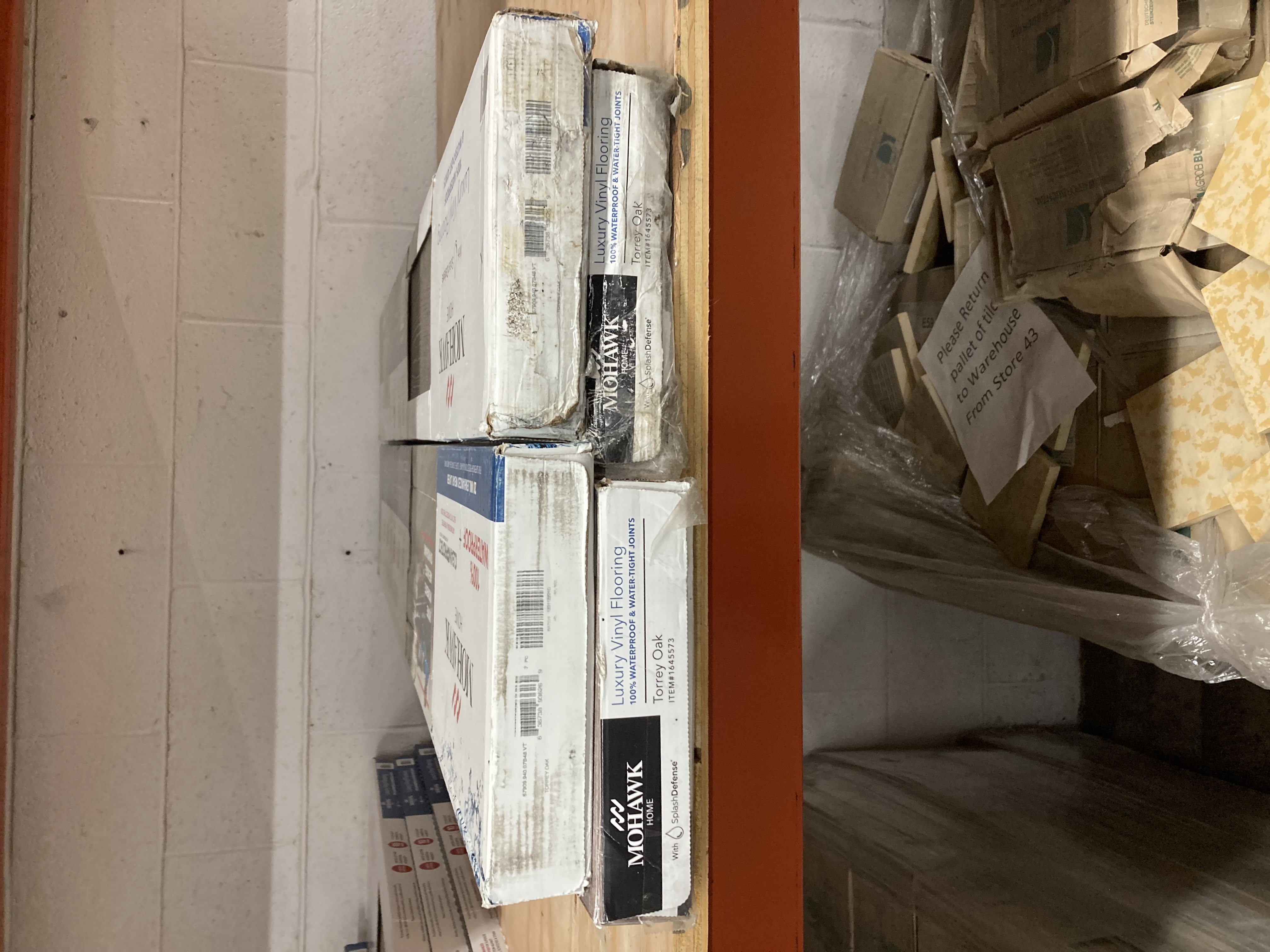 lot 21 image: Mohawk Home Luxury Vinyl Flooring - Torrey Oak (4 boxes)