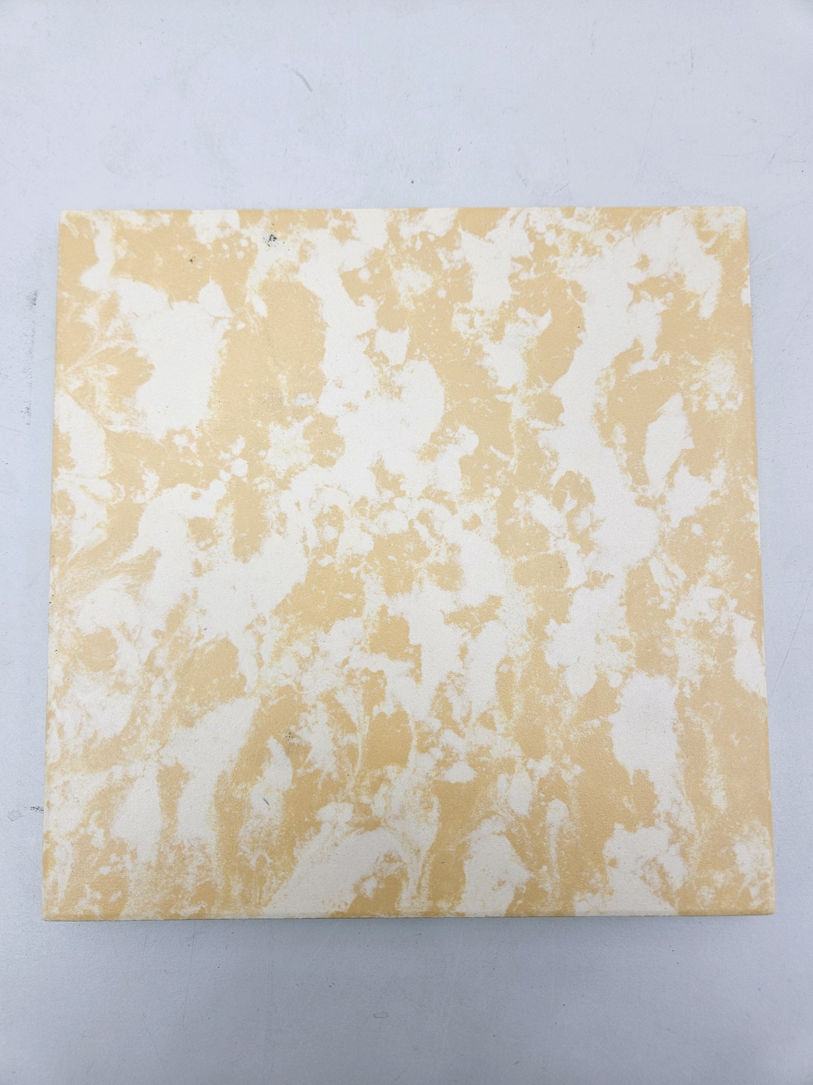 Pallet of Speckled Yellow Agrob Buchtal German Porcelain Stone Tiles 8x8" (60 Boxes)