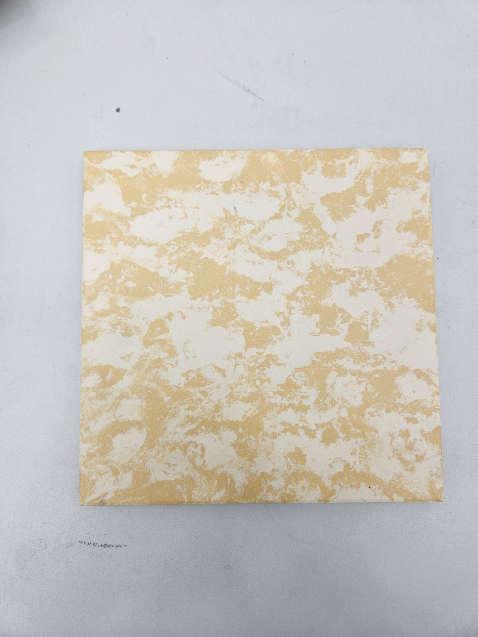 Pallet of Speckled Yellow Agrob Buchtal German Porcelain Stone Tiles 8x8" (60 Boxes)