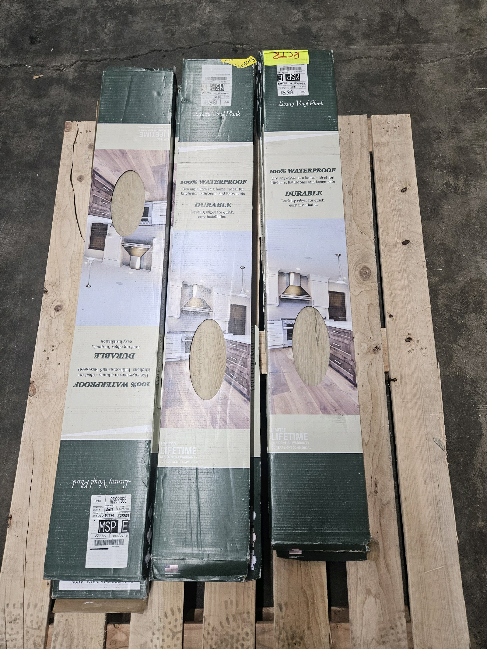 lot 7 image: Luxury Vinyl Wood Plank (6 Boxes)