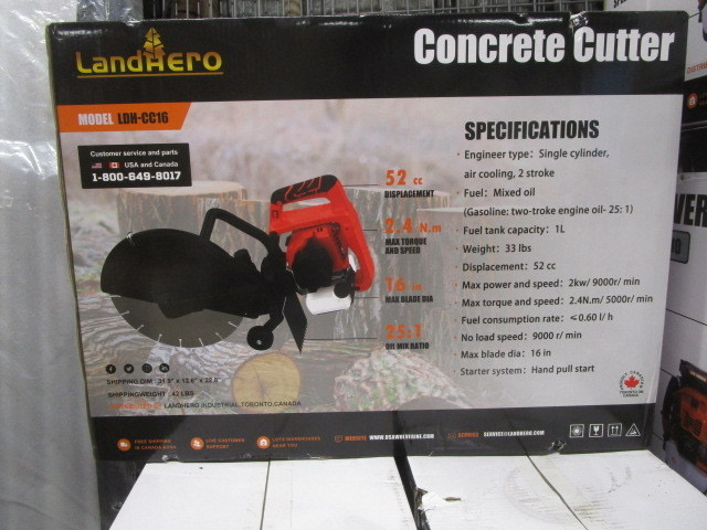 lot 139 image: LandHero Concrete Saw