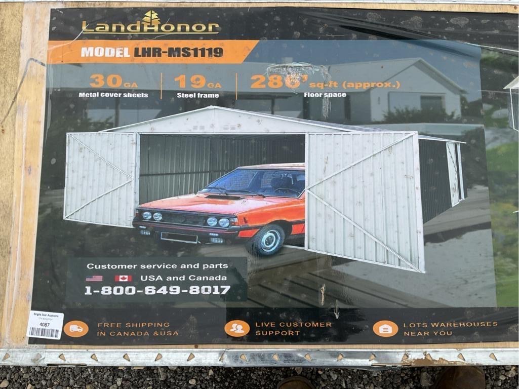 lot 151 image: LandHonor 11x19 Garage Shed wDouble Front Doors