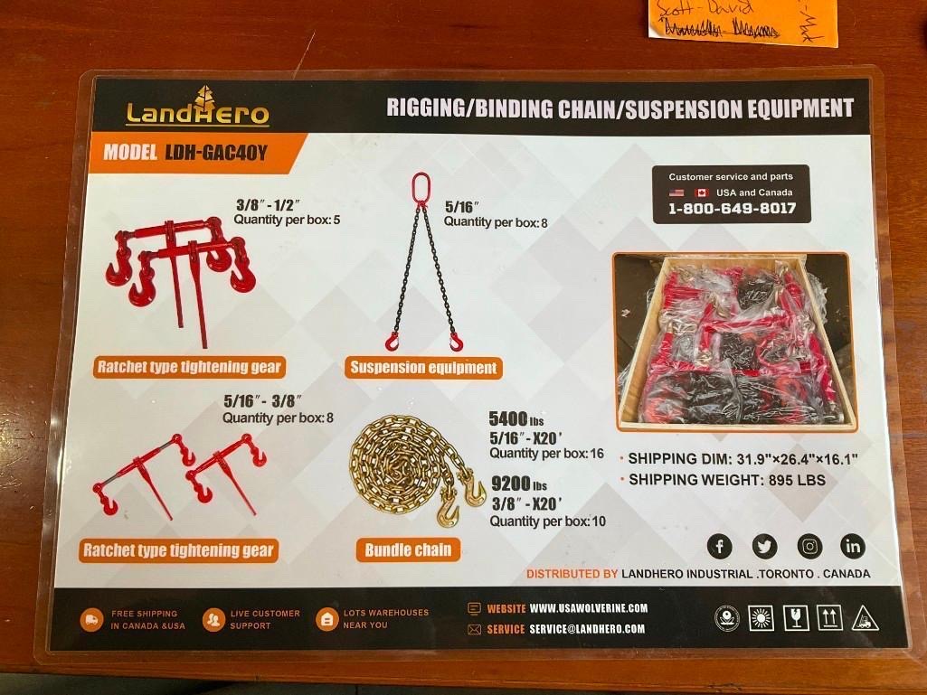 lot 64 image: RIGGINGBINDING CHAINSUSPENSION EQUIPMENT