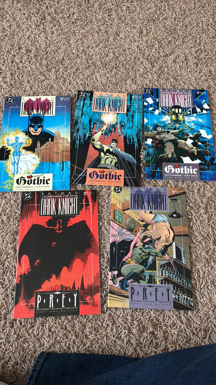 lot 113 image: Batman Legends of the Dark Knight Comic Book Lot, 5 Comics, Numbered 8,9,10,11,12