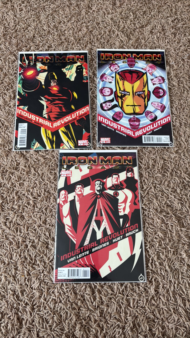 lot 123 image: Iron Man Legacy Comic Book Lot, 3 Comic Books