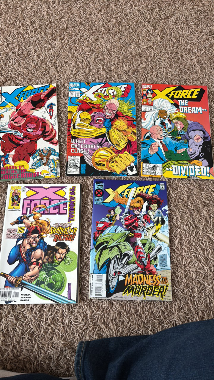 lot 128 image: X-Force Comic Book Lot, 5 Comics in Lot (Spinoff Series From X-Me )