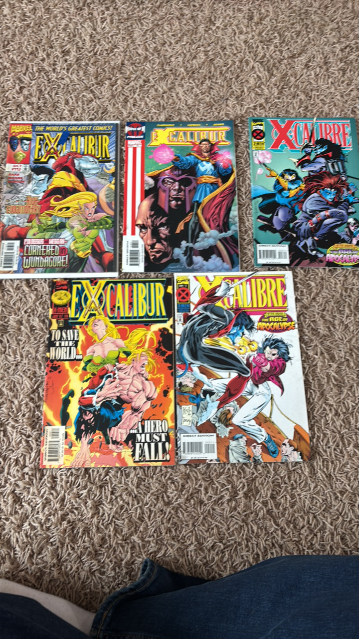 lot 133 image: Excalibur Comic Book Lot, 5 Comic Books, Spinoff of X-Men Series
