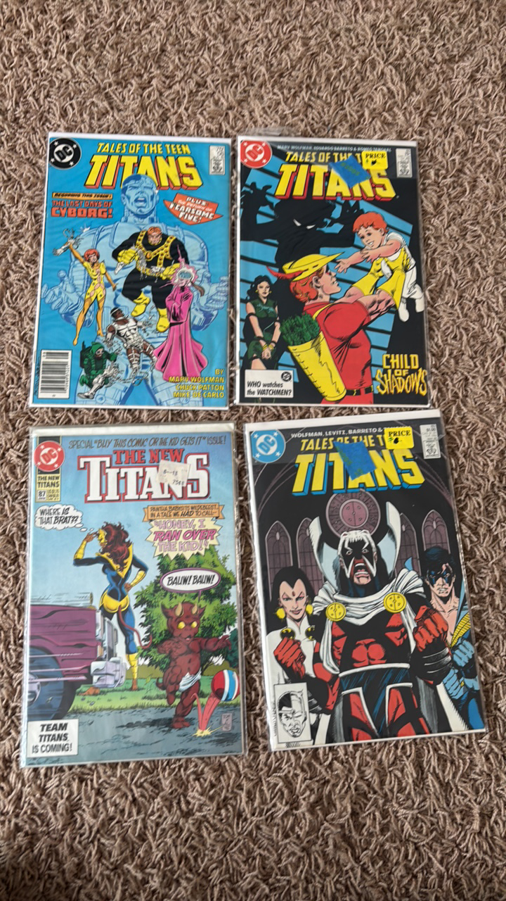 lot 138 image: Tales of the Teen Titans Vintage Comic Book Lot, 4 Comics in Lot, DC Comics