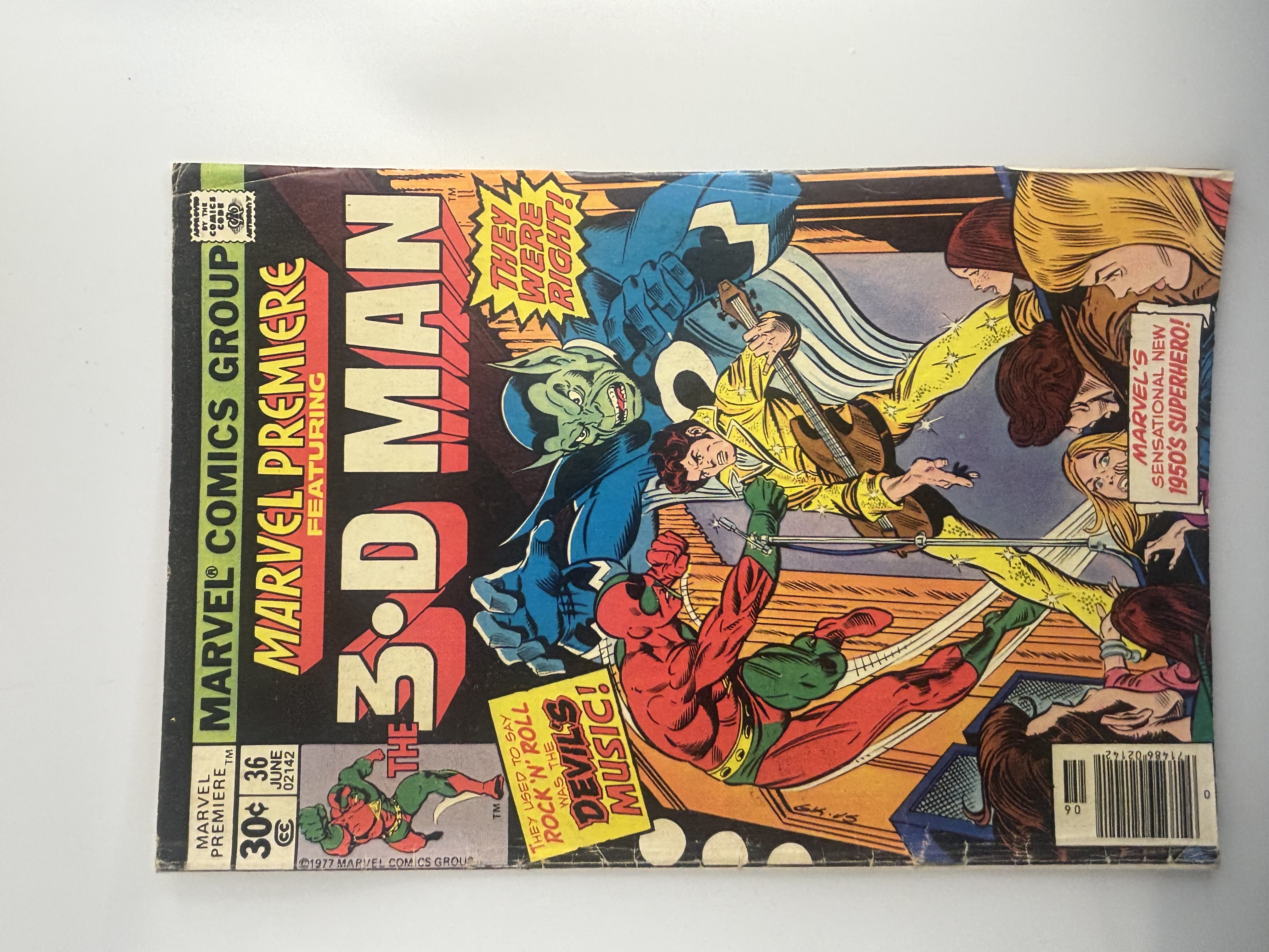 lot 199 image: Marvel Premiere Featuring 3-D Man Marvel Comic Vintage