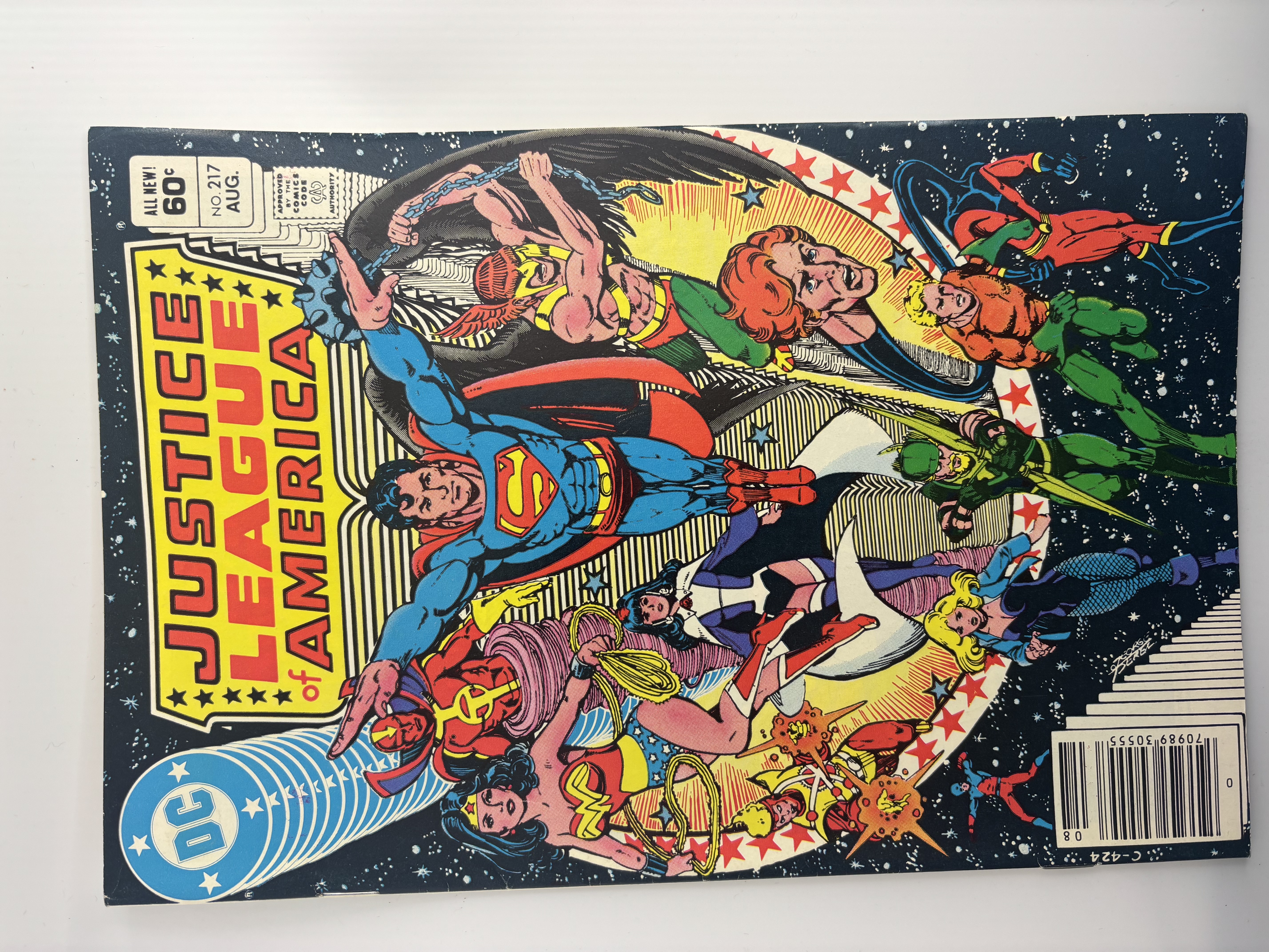 lot 202 image: Justice League of America Issue #217 DC Comics Superman Wonder Woman and Others