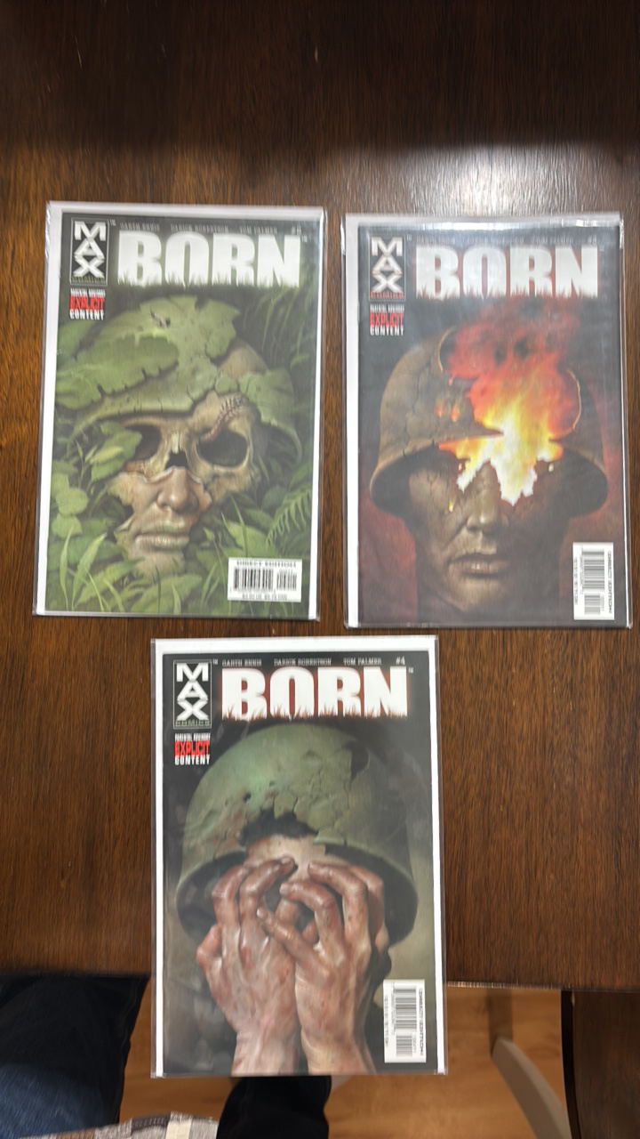 lot 253 image: Born Comic Books 1-3 Max Comics
