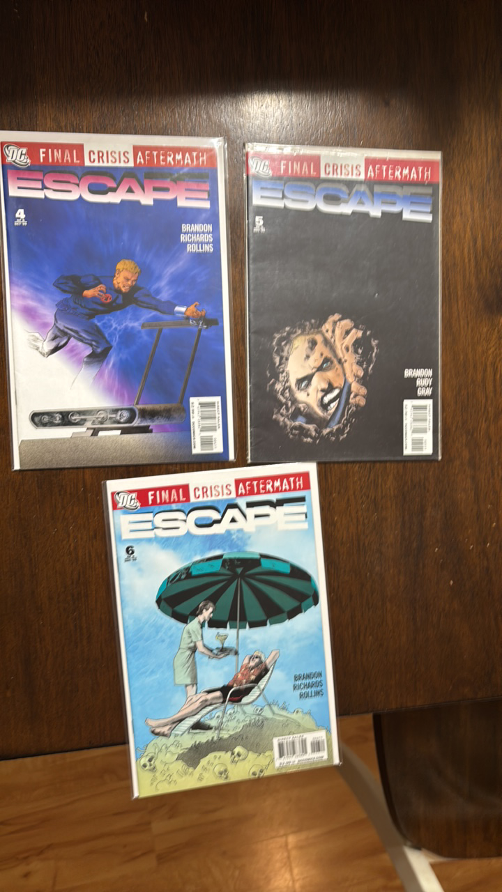 lot 261 image: DC Final Crisis Afterman Escape Comic Book Lot, Issues 4,5,6