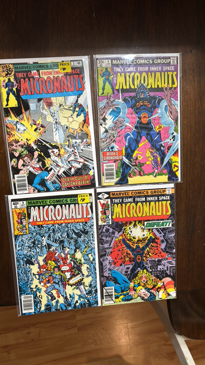 lot 267 image: The Micronauts Comic Book Lot, Issues 3,4,9,10 Marvel Comics