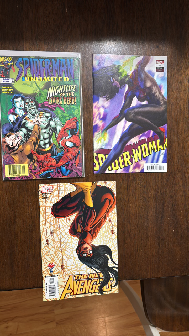 lot 271 image: Spider-man and Spider-Woman Comic Book Lot Marvel