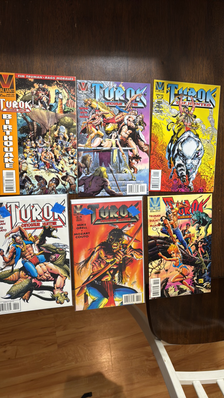lot 275 image: Turok Dinosaur Hunter Comic Book Lot, 6 Comic Books Valiant Comics