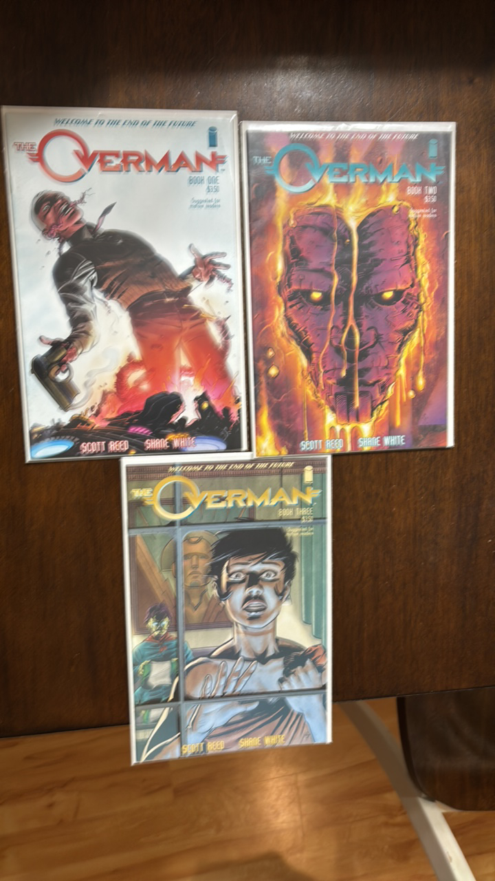 lot 281 image: The Overman Comic Bok Lot Issues 1,2,3 Image Comics