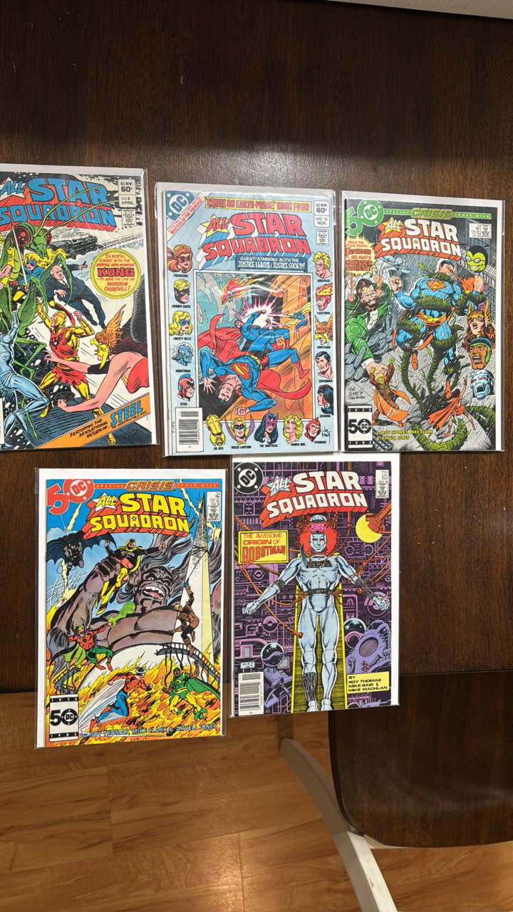 lot 295 image: The All-Star Squadron Comic Book Lot, 5 Vintage DC Comics