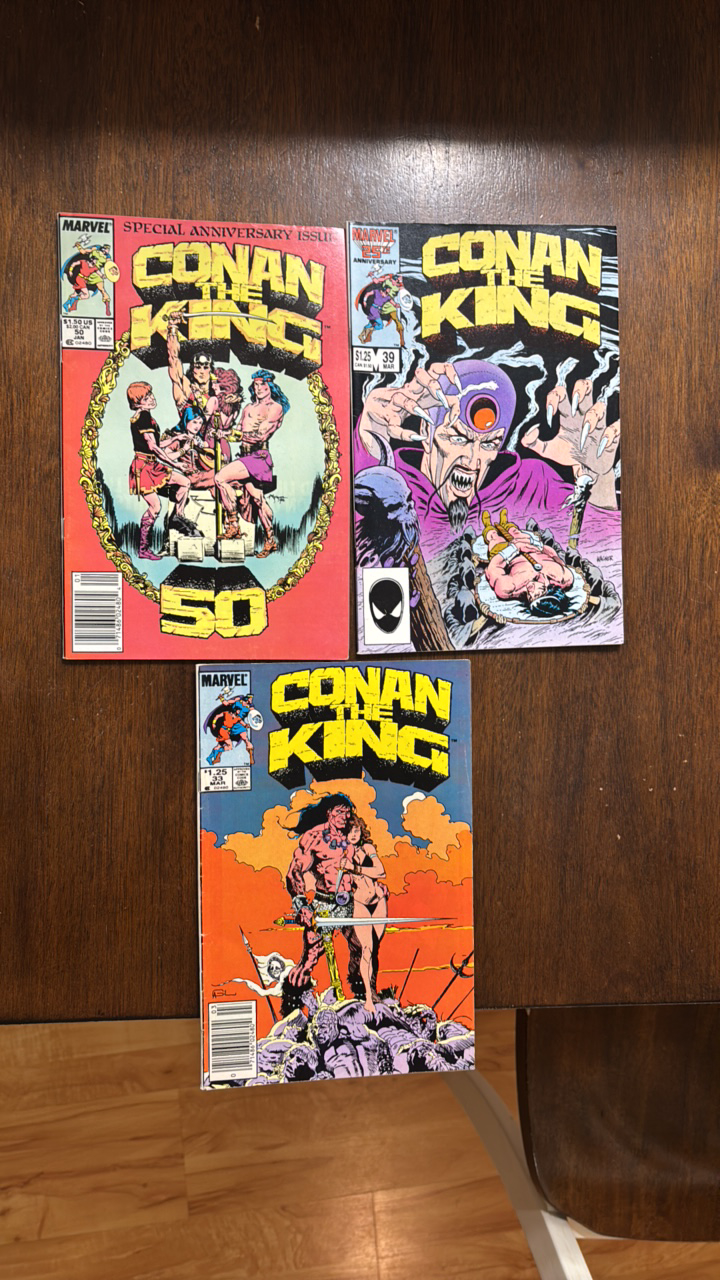 lot 297 image: Conan the King Comic Book Lot, 3 Comics Marvel