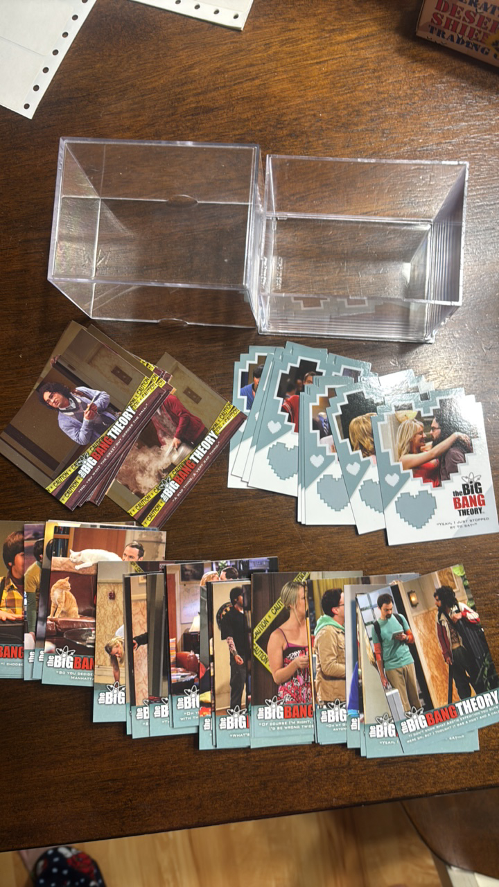 lot 306 image: Big Bang Theory Collectible Cards in Plastic Case
