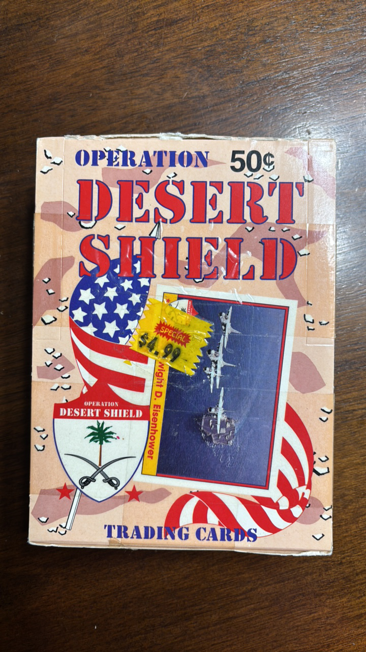 lot 308 image: Sealed Box of Desert Shield Trading Card Packs, 36 Sealed packs
