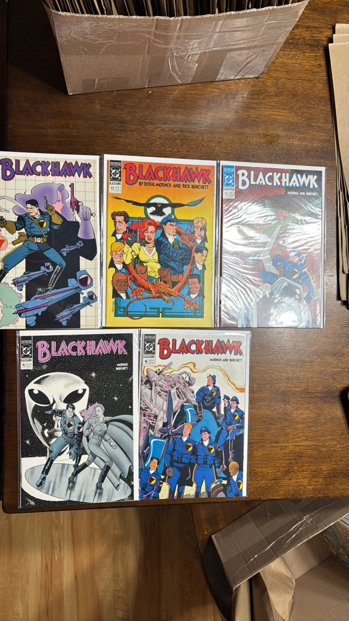lot 340 image: Blackhawk Comic Book Lot, 5 Comics DC