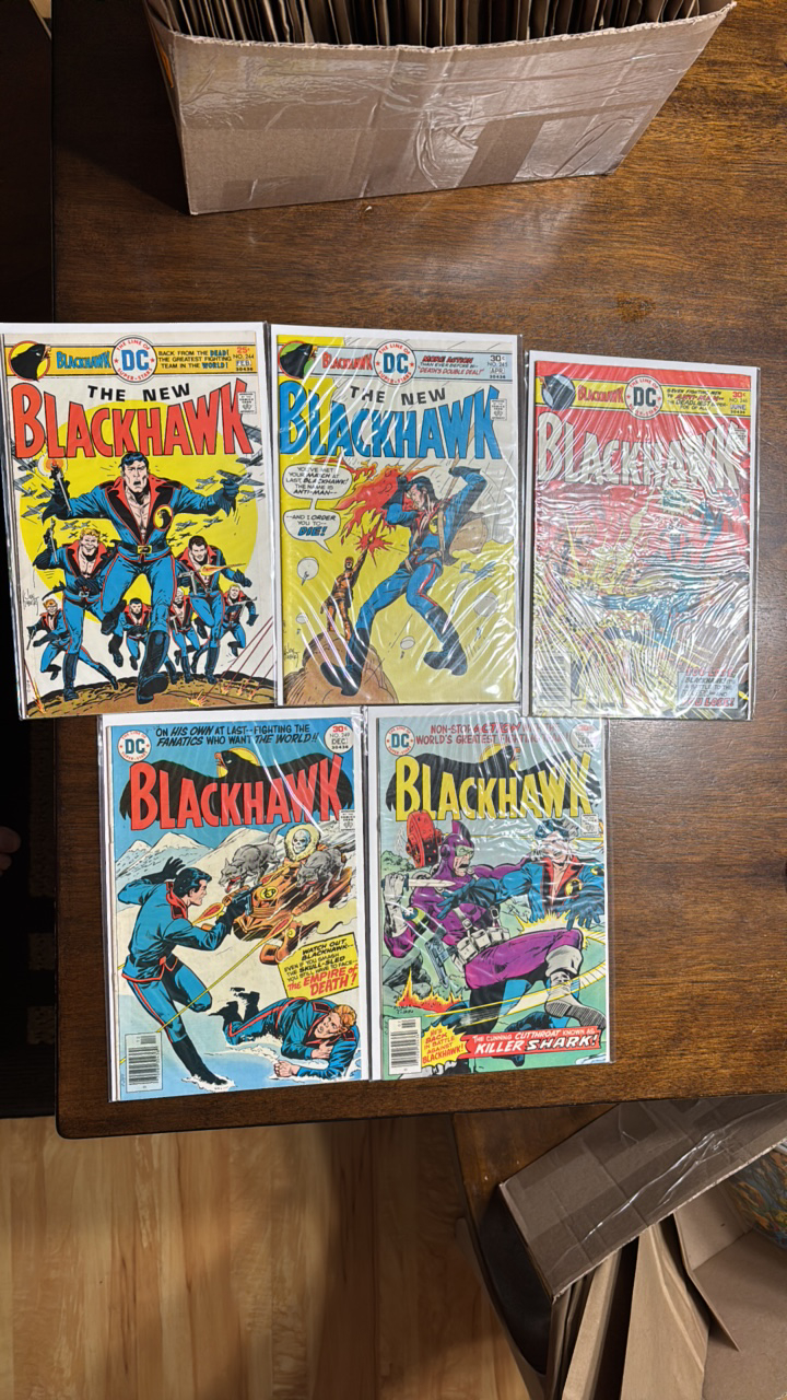 lot 341 image: Blackhawk Vintage Comic Book Lot 5 Comics DC