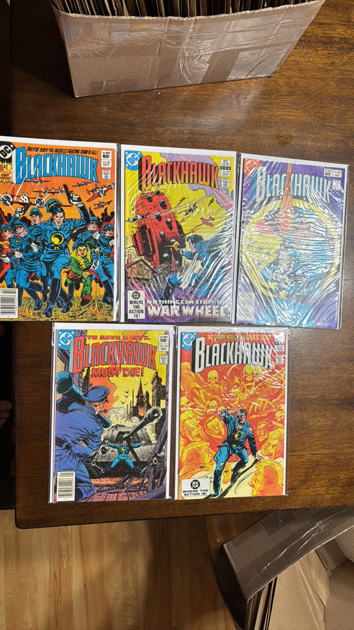 lot 342 image: Blackhawk Vintage Comic Book Lot, 5 Comics DC