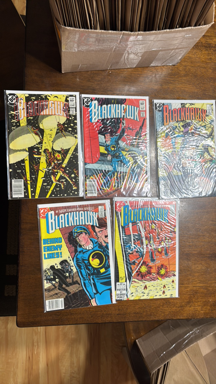 lot 343 image: Blackhawk Vintage Comic Book Lot, 5 Comics DC