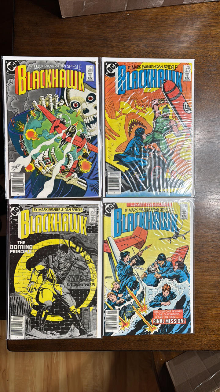 lot 344 image: Blackhawk Vintage Comic Book Lot, 4 Comics DC