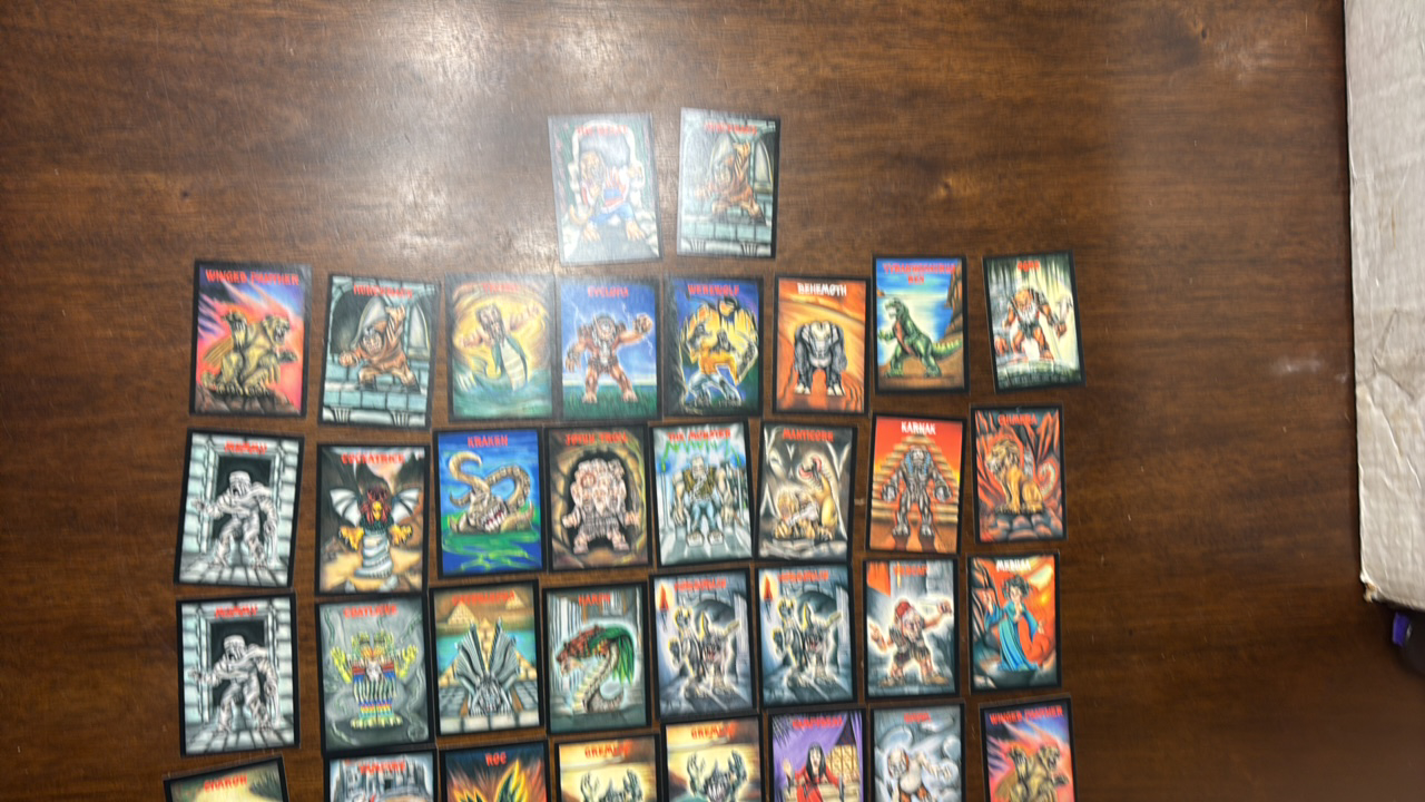 lot 353 image: 1991 Monster in My Pocket Trading Card Collection, 34 Cards total