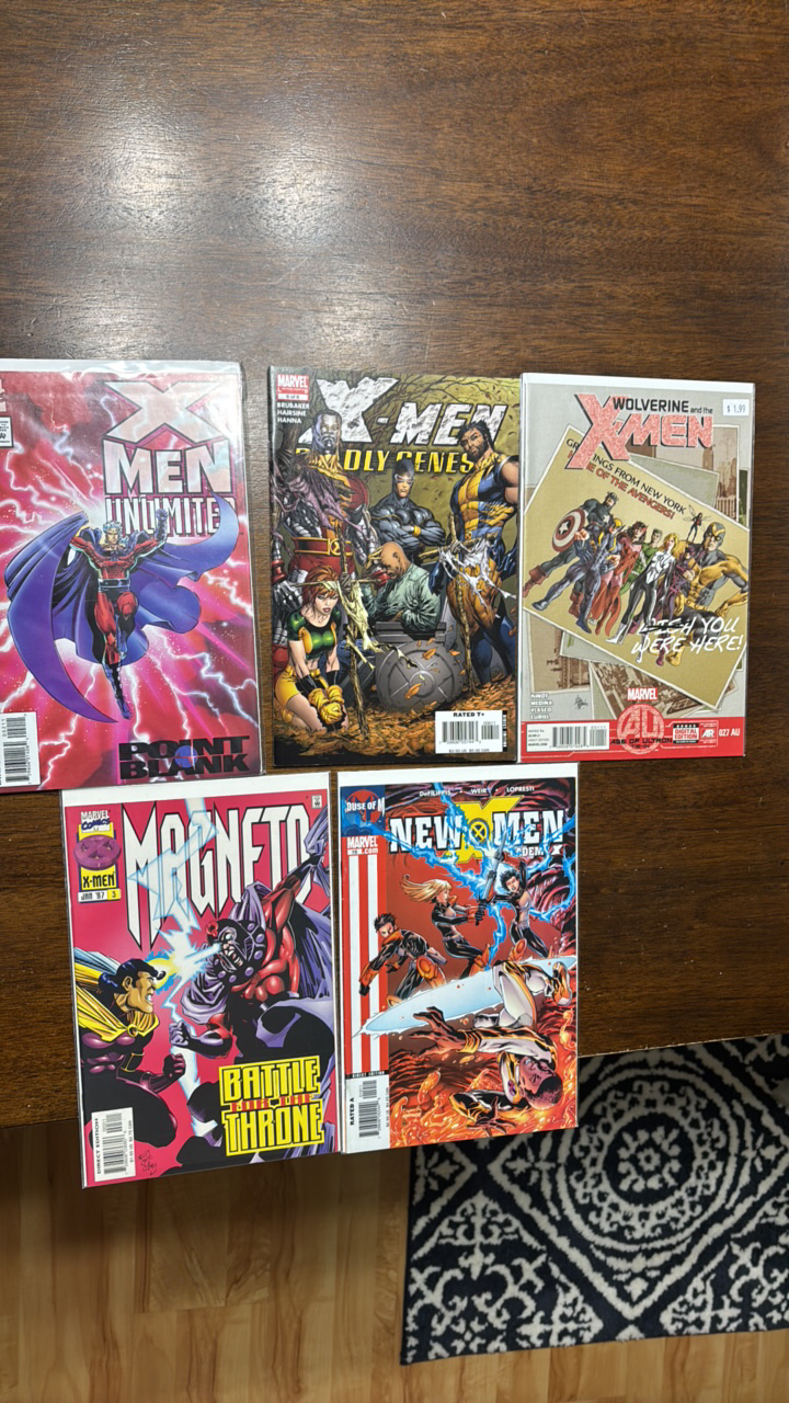 lot 363 image: X-Men Comic Book Lot, 5 Marvel Comics