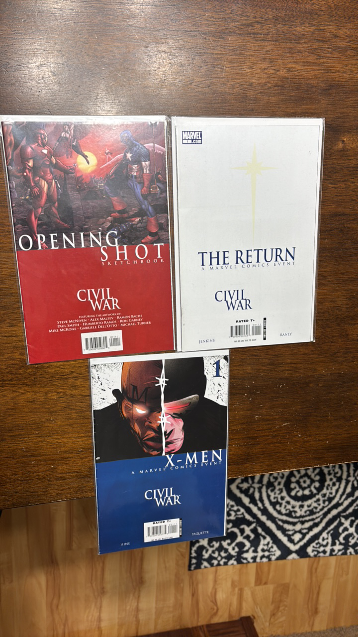 lot 373 image: Marvel Civil War Comic Book Lot, 3 Comics