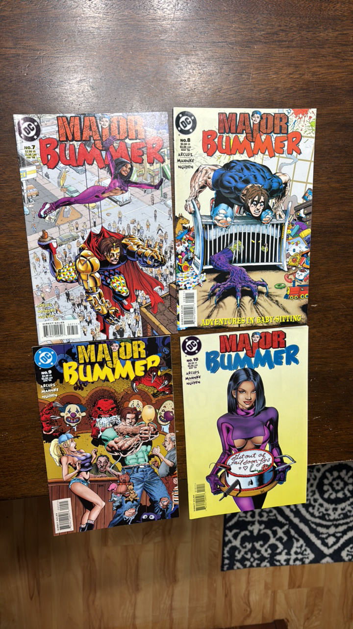 lot 381 image: Major Bummer DC Comic Book Lot #s 7,8,9,10