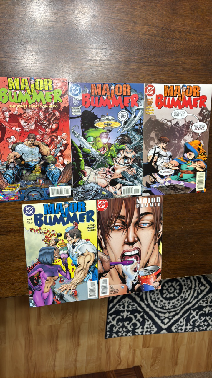 lot 382 image: Major Bummer DC Comic Book Collection, #s 1,2,3,4,5