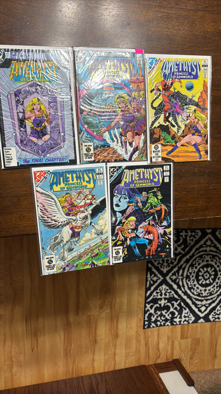 lot 398 image: Amethyst Princess of Gemworld Comic Book Lot, Includes Special Editing 1 and Issues 1,2,3,6