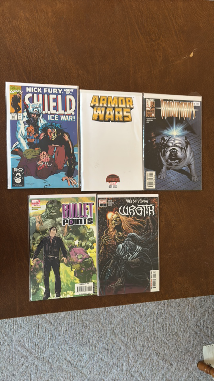 lot 421 image: Marvel Comic Books Lot, 5 Different Comics