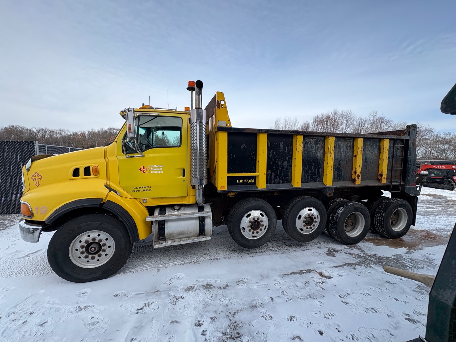 lot 10A image: 2005 Sterling Dump Truck, had an engine rebuild only 32,000 miles ago.