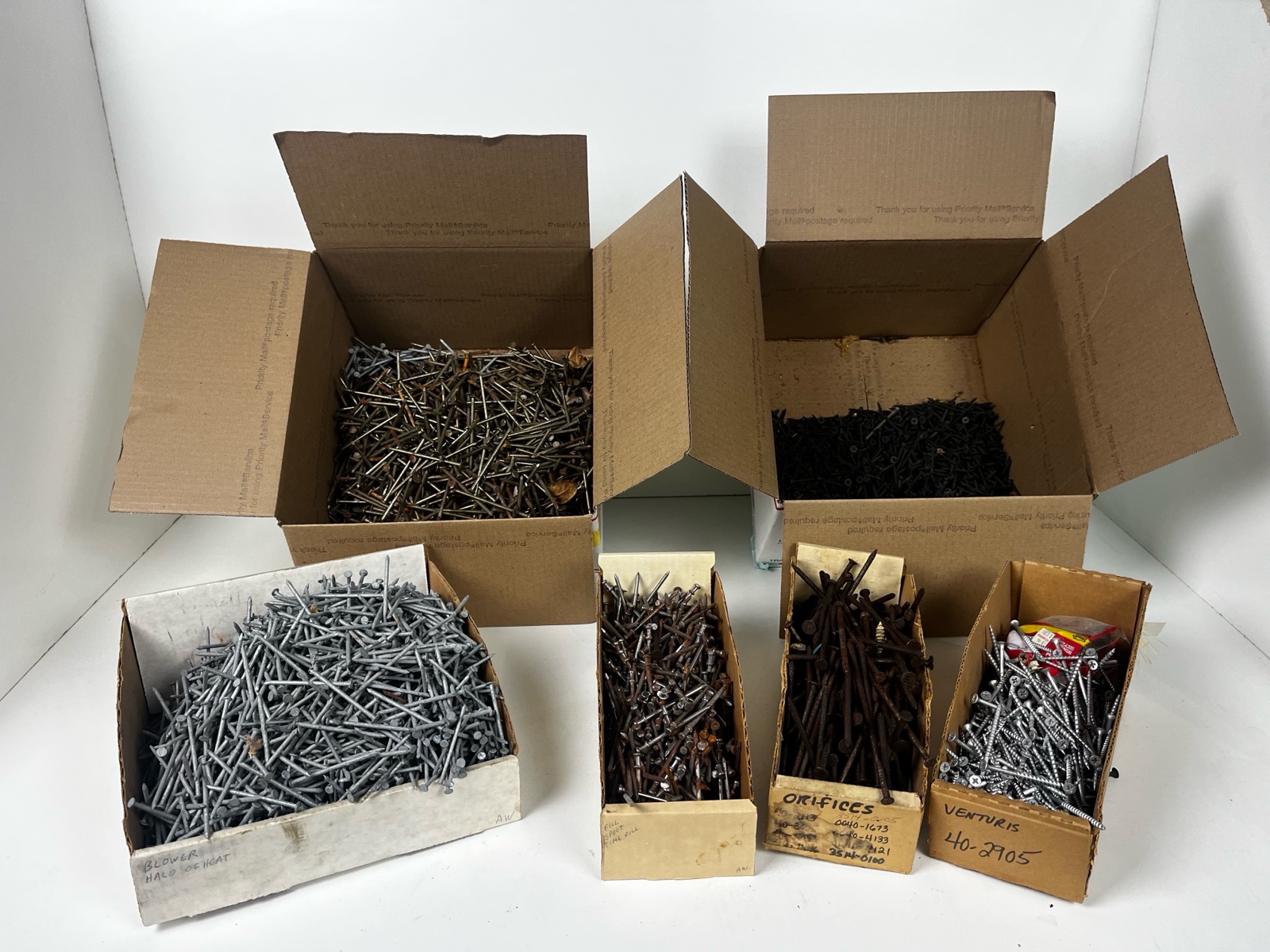 lot 104 image: Boxes of Nails & Screws