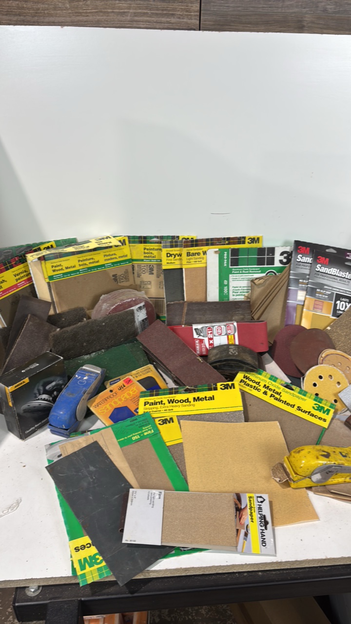 lot 146 image: Sand Paper And Sanding Supplies