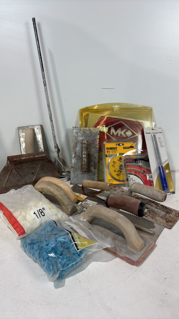 lot 155 image: Tiling Tools And Supplies