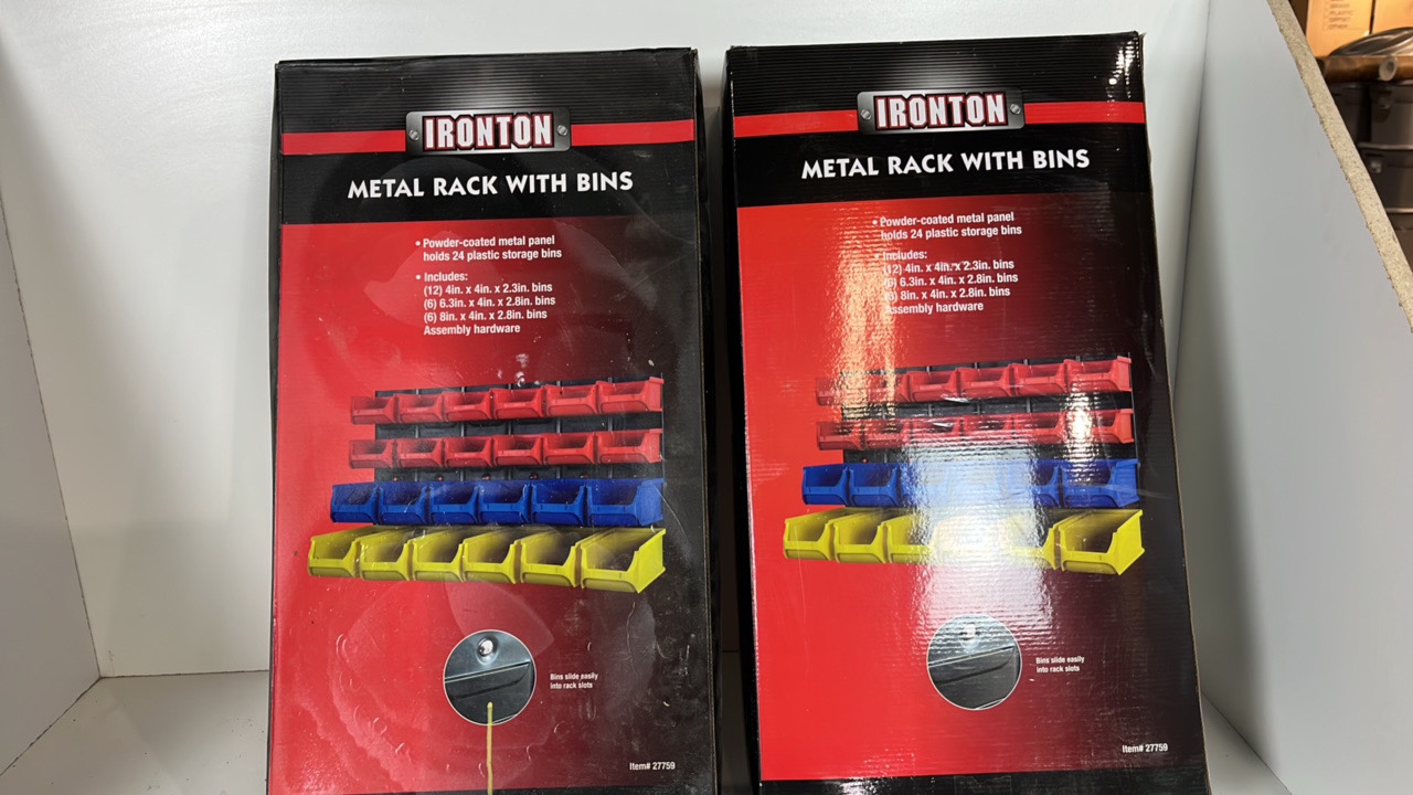 lot 18 image: Ironton Metal Rac with Bins