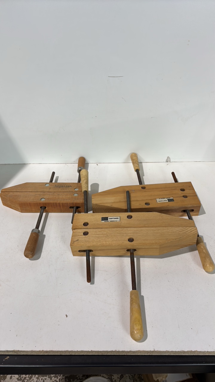 lot 196 image: Lot Of Jorgensen And Craftsman Wood Clamps