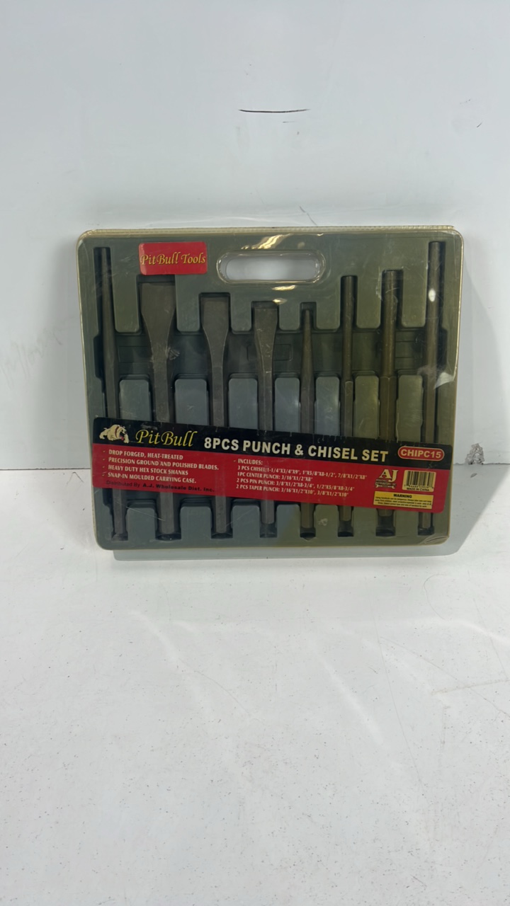lot 255 image: 8 Piece Punch And Chisel Set