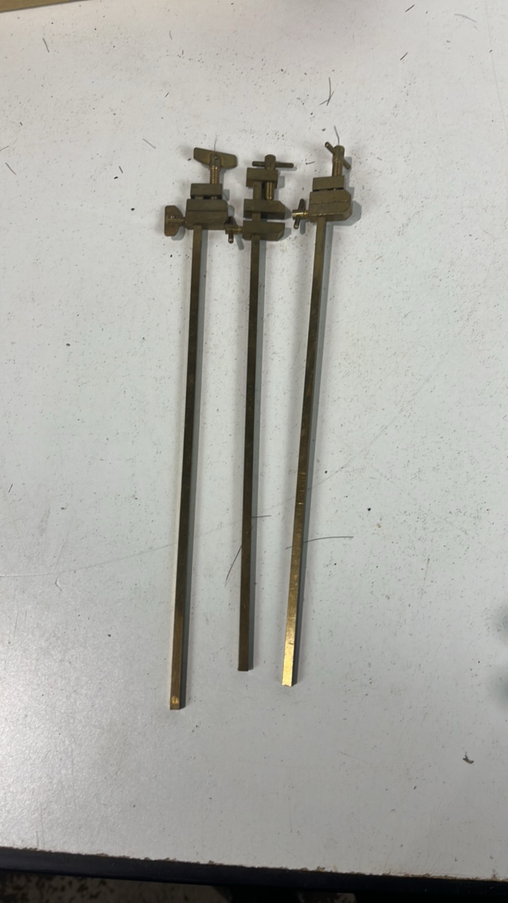 lot 276 image: Brookstone Brass Bar Clamps
