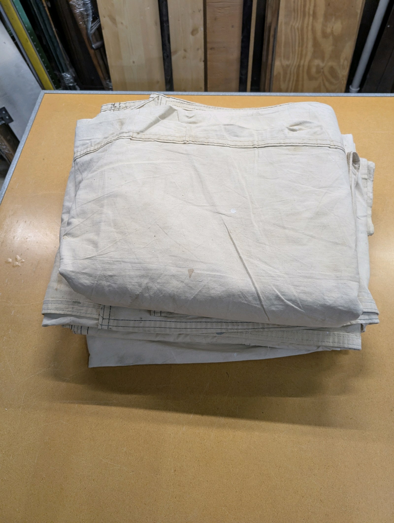 lot 338 image: Lot of (5) large drop cloths