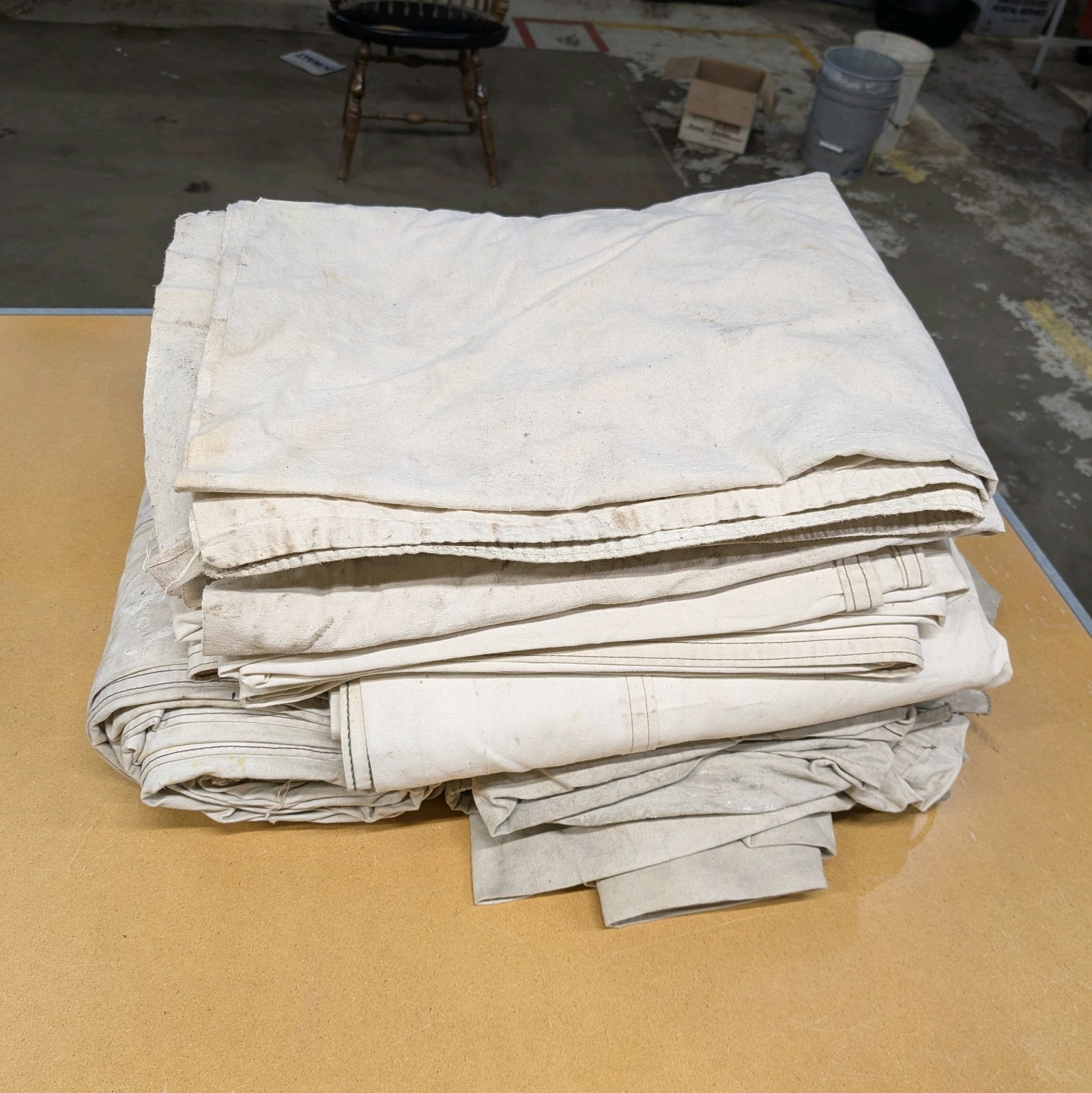 lot 339 image: Lot of (8) Large Drop Cloths